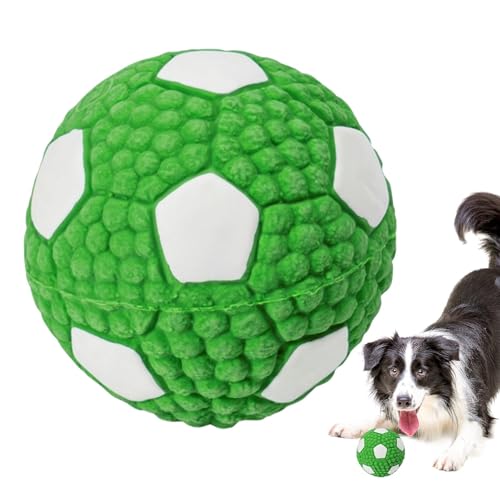 Unzerstörbarer Fußball Für Hunde – Robustes Hundeballspielzeug, Hüpfende, Quietschende Hundebälle | Tough Puppies Fußball, Robuster, Strapazierfähiger Hundeball, Welpenbälle, Interaktives Kauspielzeug von Fmzrbnih