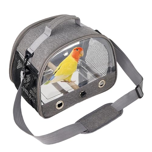 Vogel-Tragetasche – Faltbarer Vogel-Reisekäfig, Papageien-Trage-Reisetasche | Atmungsaktive Papageien-Reisetasche Mit Stehender Sitzstange, Papageien-Rucksack, Haustier-Vogel-Papageien-Rucksack Für Kl von Fmzrbnih