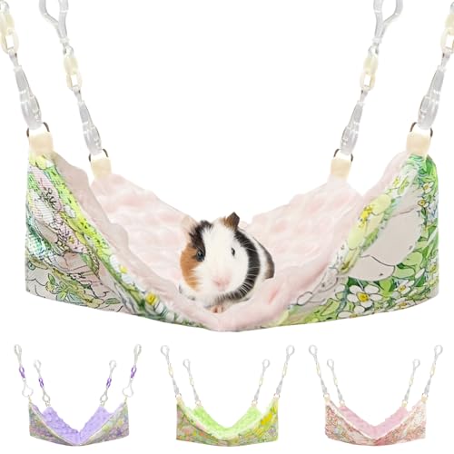 Fnaobai Ratten-Hängematten für Käfig, Kleintierzubehör, hängende warme Hängematte, Bett, weicher Plüsch, Hamster, Meerschweinchen, Chinchilla, Frettchen, Hängematte für Kleintiere, zum Spielen, von Fnaobai