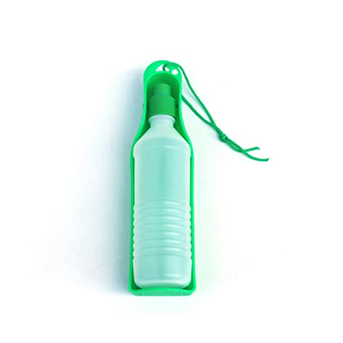 Futternapf katze 250ml / 500ml Haustier Hund Wasserflasche Tragbare Wasserflasche Haustier Outdoor Reise Trinkwasser Fütterungsschüssel faltbar Geneigter futternapf katze ( Color : Green , Size : 500m von FnnEmg