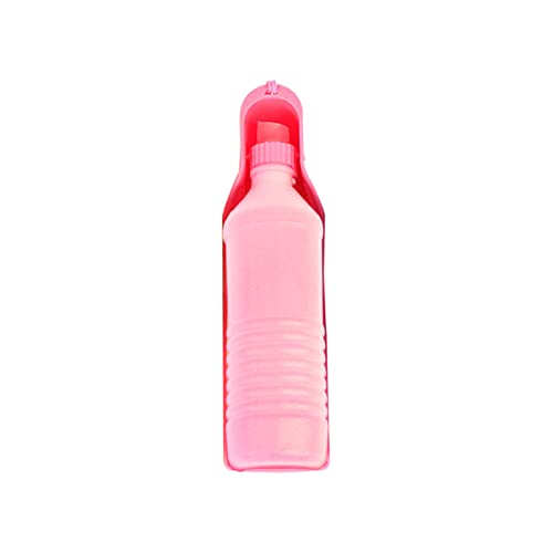 Futternapf katze 250ml / 500ml Haustier Hund Wasserflasche Tragbare Wasserflasche Haustier Outdoor Reise Trinkwasser Fütterungsschüssel faltbar Geneigter futternapf katze ( Color : Pink , Size : 500ml von FnnEmg