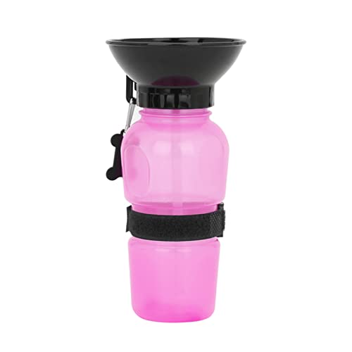 Futternapf katze 500ml Haustier Hund Squeeze Wasserflasche Trinken Katze Fütterungsschale Outdoor Reisen Tragbare Haustier liefert Feed Bowl Jug Becher Spender Geneigter futternapf katze ( Size : Pink von FnnEmg