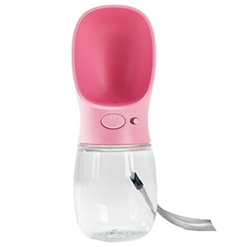 Futternapf katze Tragbare Haustierbecher Trinkflasche Hund Katze Gesundheit Fütterung Flaschen Wasser- Pet Reise Cups Pet Hund Wasserflasche for Hundeschüssel Geneigter futternapf katze ( Color : Pink von FnnEmg