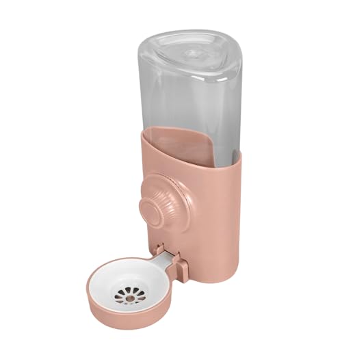 600 Ml Wasserspender für Hunde und Katzen, Leicht zu Reinigen, Hängender Wasserspender für Haustiere, Große Kapazität, Leise für Zuhause (PINK) von Fockety