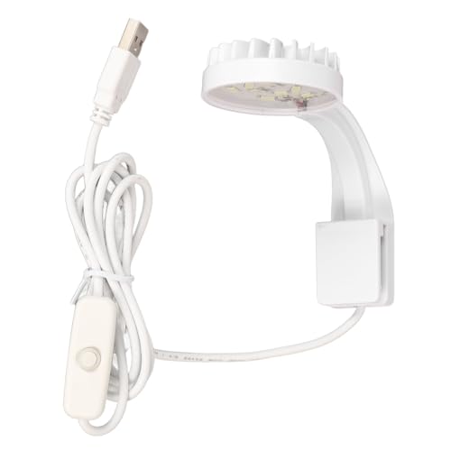 Aquarium Licht, LED-Licht Perlen kein Flimmern Augenschutz Aquarium Licht USB-Stromversorgung unabhängigen Netzschalter Clip auf Aquarium Licht für 0,2 Zoll Dicke Aquarium von Fockety