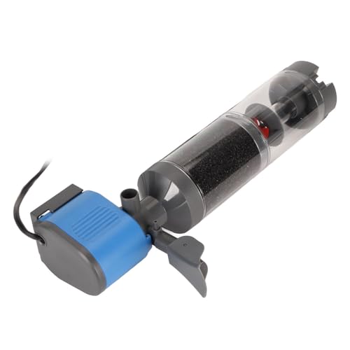 Fockety Aquarium-Filterpumpe, Geräuschloser Betrieb, 5-in-1-Multifunktionsfilterbehälter, Stabiler Saugnapf, Aquariumfilter für Aquarien (EU-Stecker 220 V) von Fockety