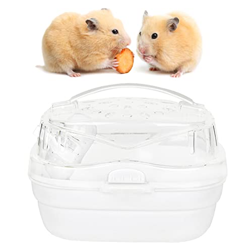 Hamster-Reisekäfig, Atmungsaktiver Hamster-Tragekäfig. Großer Raum. Exquisit, Tragbar, Verschleißfest, für den Außenbereich (White) von Fockety