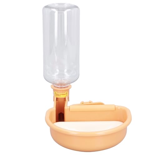 Haustier-Wasserspender, Zuverlässige Abnehmbare Haustier-Wasserstation, Langlebig, Verstellbar, Zum Aufhängen, 480 Ml, für Haustiere (ORANGE) von Fockety