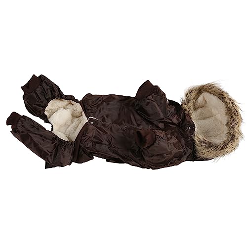 Hunde-Kapuzenjacke, Weiche, Lockere, Bequeme Winterschutz-Hunde-Kapuzenjacke für Große Hunde für Bulldogge (4XL) von Fockety