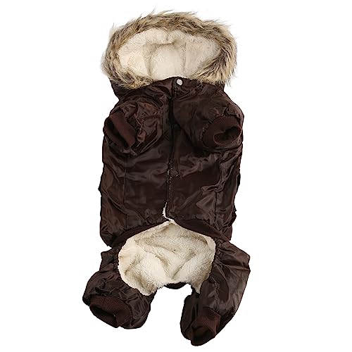 Hunde-Kapuzenjacke, Weiche, Lockere, Bequeme Winterschutz-Hunde-Kapuzenjacke für Große Hunde für Bulldogge (5XL) von Fockety