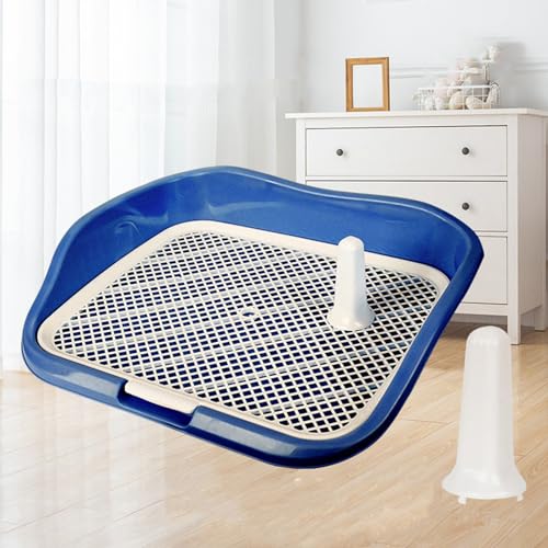 Fockety Hundetoilettenschale, Netzgittermatte Zur Verhinderung von Spritzern, Abnehmbare Hundetoilettenschale für Haustiere (Blue) von Fockety