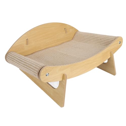 Katzenkratzbett, Katzenkratzer-Loungebett aus Pappe, 22,2 X 16,9 X 9,8 Zoll Katzenkratzcouch, Katzenkratzer-Lounge Katzenloungebett für Hauskatzen, Möbelschutz (Sisalbett) von Fockety