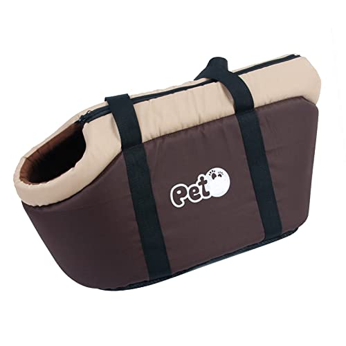 Transportbox für Haustiere, Katzentasche mit Integriertem Haken, Weiches Futter, Atmungsaktiv für Hunde (38 x 20 x 25 cm) von Fockety