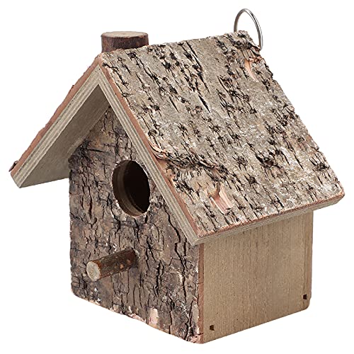 Vogelzubehör Zum Aufhängen, Vogelhaus aus Holz, Nistkasten für Drossel, Spatz, Meise, Vogelhaus Zum Aufhängen, Vogelfutterhaus aus Holz, Garten, Balkon, Ruheplatz für Haustiere von Fockety