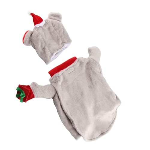 Weihnachts-Hundekostüm, Hautfreundliches Katzen-Weihnachtsoutfit, Weich, Warm, Leicht zu Tragen, Atmungsaktiv, für Drinnen für Partys (XL) von Fockety