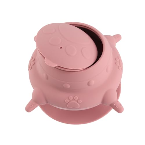 Fockety Welpen-Nippel-Futterspender, 4 Nippel, Kätzchen-Milch-Futterspender, Starker Saugnapf für Welpen für Kleine Haustiere (PINK) von Fockety