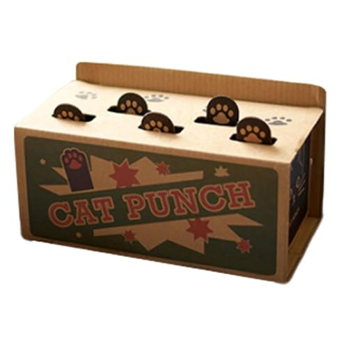 Foeirp Cat Whack Maulwurfsspielzeug,Kitten Whack Maulwurfsspielzeug | Interaktives Box-Mäuse-Fangspiel,Katzen-Anreicherungsspielzeug, interaktives Box-Mäuse-Fangspiel, lustiges, verschleißfestes von Foeirp