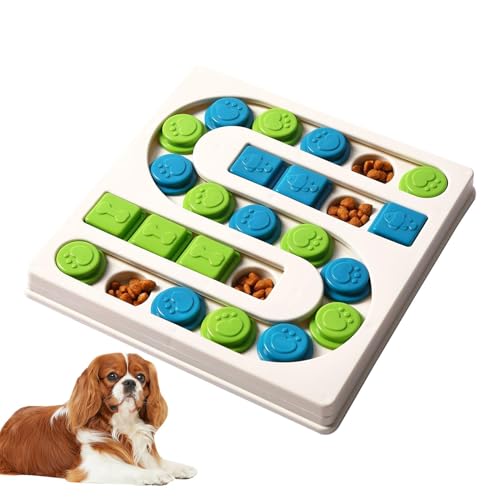 Foeirp Hundepuzzlespielzeug,Hundepuzzlespielzeug für intelligente Hunde | Langsam fressendes Hunde-Puzzlespielzeug | Rutschfester Puzzle-Napf, interaktives Hundespielzeug, Hunde-Anreicherungsspielzeug von Foeirp