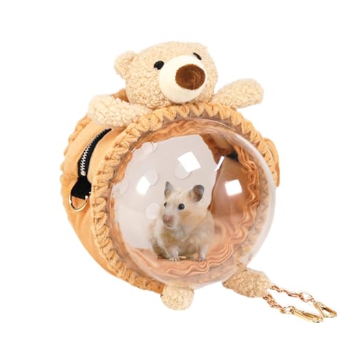 Foeirp Kleintier-Tragetasche, Haustier-Reisetasche - Hamstertrage-Reisetasche,Tragbare ausgehende Kaninchen-Reise-Tragetasche für Hamster, Chinchilla von Foeirp