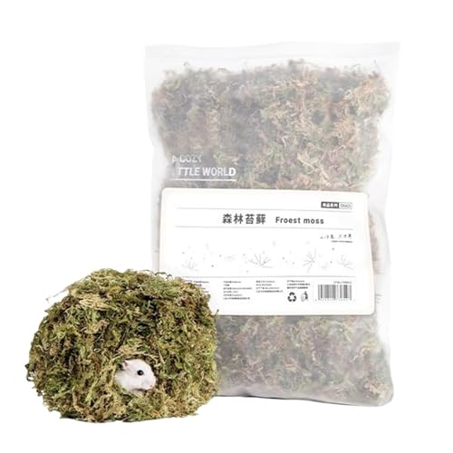 Natural Hamster Bedding, Soft Moss for Small Animals, Hamster Nesting Material, 5L Hamster Moss, Dwarf Hamster Habitat Moss, Syrian Hamster Bedding, Reptile Moss for Pets, Gerbil Nesting Material von Foeirp