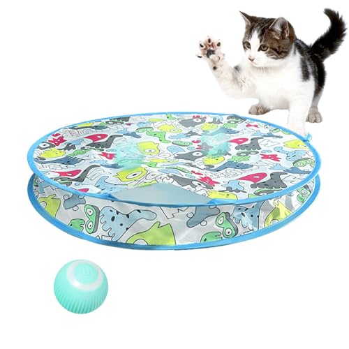 Versteckspiel für Katzen | Interaktives Katzenspielzeug | Bewegungsaktiviertes Katzenspielzeug | Indoor-Katzenunterhaltung mit 70 x 10 cm/27,56 x 3,94 Zoll für erwachsene Indoor-Katzen, Upgrade-Motor, von Foeirp