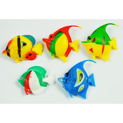 Foemey 5 x Ornamente für Aquarien, Kunststoff, Design tropische Fische, schwimmend von Foemey