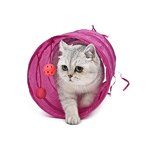 FoggDanieler Tunnel für Katzen Haus Faltbare pet Tunnel katzenspielzelt Nest Toys kätzchen cat lustiges Spielzeug groß katzenspielzeug Kaninchen Play Tunnel mit Ball für cat von FoggDanieler