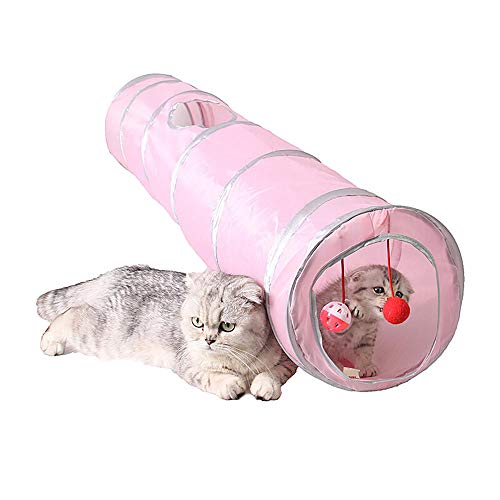 Tunnel für Katzen,Kleintierspielzeug,katzentunnel für große Katzen,Tunnel für Kaninchen,interaktives katzenspielzeug,katzenspielzeug interaktiv,120 * 24 cm von FoggDanieler