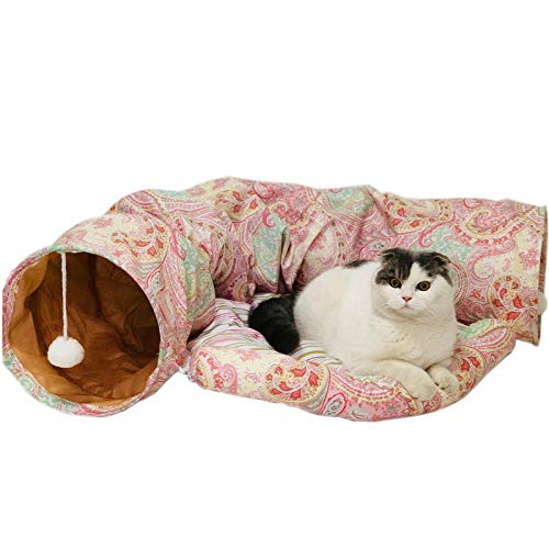 Tunnel für Katzen,Kleintierspielzeug,katzentunnel für große Katzen,Tunnel für Kaninchen,interaktives katzenspielzeug,katzenspielzeug interaktiv,72 * 52 cm von FoggDanieler