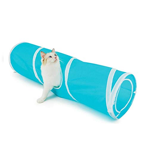 Tunnel für Katzen,Kleintierspielzeug,katzentunnel für große Katzen,Tunnel für Kaninchen,interaktives katzenspielzeug,katzenspielzeug interaktiv,Blau von FoggDanieler