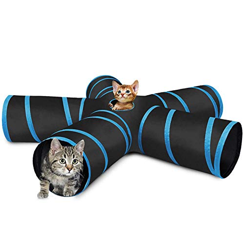 Tunnel für Katzen 5 Löcher Haus Faltbare Pet Tunnel Katze Spielen Zelt Nest Spielzeug Kätzchen Katze Lustige Spielzeug Groß Katzenspielzeug Kaninchen Spielen Tunnel Mit Ball Für Katze von FoggDanieler