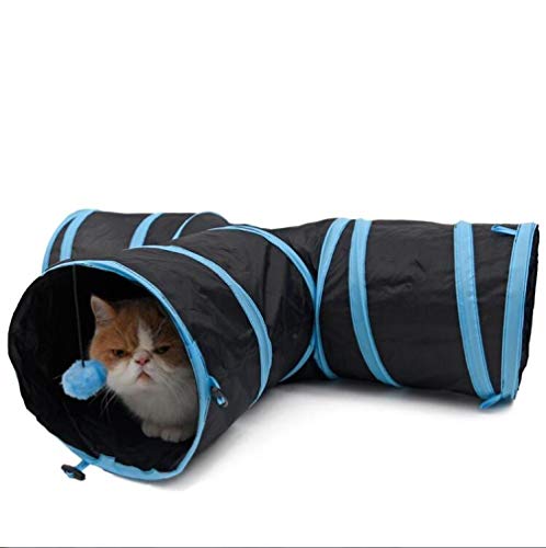 Tunnel für Katzen Haustier Katze Tunnel Spielzeug für Katze Kätzchen 3 Löcher zusammenklappbare Crinkle Katze Spielen Tunnel Spielzeug von FoggDanieler