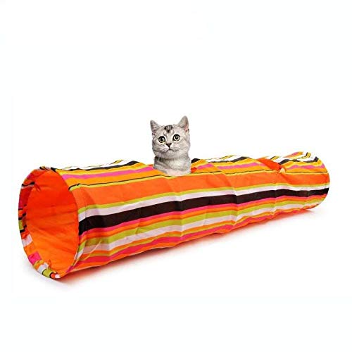 Tunnel für Katzen Pet Bunte gestreifte Tunnel Kaninchen Kätzchen Faltbare Tunnel Katze Faltbare Spielzeug Long Play Tunnel Hund Produkte Bulk Crinkle von FoggDanieler