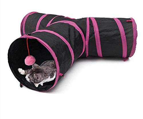 Tunnel für Katzen Tunnel Katze Folding Special Design und Form 3 Löcher Haustiere Spielzeug für Kitten Puppy Rabbit Hohe Qualität mit 2 Farben Pet Toy @ B von FoggDanieler