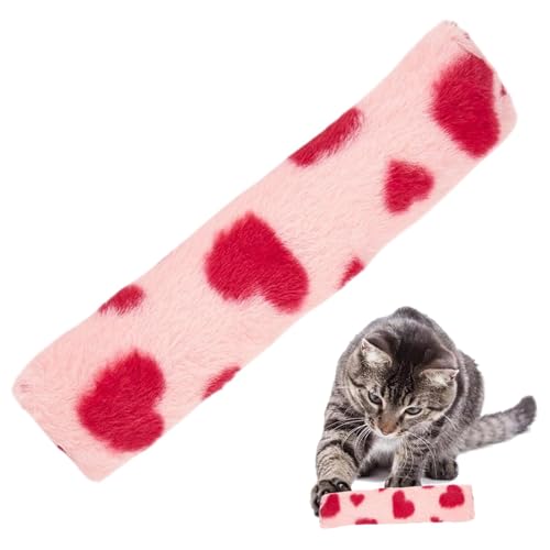 Fogukier Kissen für Indoor-Katzen – interaktives Plüsch-Katzenspielzeug, weiches beruhigendes Zubehör, Indoor-Kätzchen-Übung, Knistergeräusch-Spiel mit Rasselpapier für gelangweilte Haustiere von Fogukier