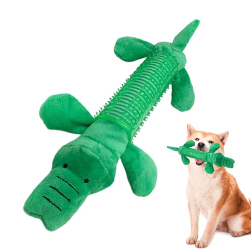 Fogukier Quietschendes Hund Spielzeug, gefüllter Tierhundspielzeug, Sound Squeaker Animal geformtes Welpe zahler, Grunzendes Hundespielzeug für Zähnereinigungen für kleine, mittelgroße, große von Fogukier