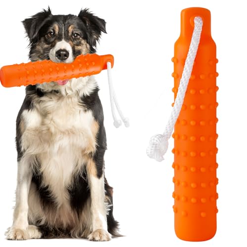 Foilswirl Hunde-Stoßstange, Seil-Stoßstange, 27,9 x 5,1 cm, Hundetraining, Stoßstangen, Haustier-Kauspielzeug, Standardgröße für Outdoor-Jagd und Sporthunde (Orange) von Foilswirl