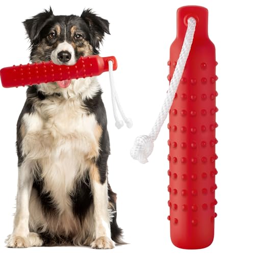 Foilswirl Hunde-Stoßstange, Seil-Stoßstange, 27,9 x 5,1 cm, Hundetraining, Stoßstangen, Haustier-Kauspielzeug, Standardgröße für Outdoor-Jagd und Sporthunde (rot) von Foilswirl