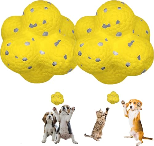 Fokayo Der Mellow Dog Beruhigungsball, der Mellow Dog Beruhigungsball, der Mellow Dog Emotional Support Ball, der Mellow Dog Ball Direction, Kauspielzeug für Hunde, interaktive (2Pcs) von Fokayo