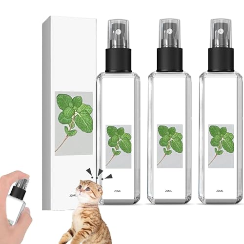 Fokayo Herbal Cat Joy, Katzenminze-Spray für Katzen, Katzenminze-Spray für Wohnungskatzen, Herbal Cat Joy Spray, Celery Pets Katzenminze-Spray, Katzen-Trainingsspray mit Katzenminze (3pcs) von Fokayo