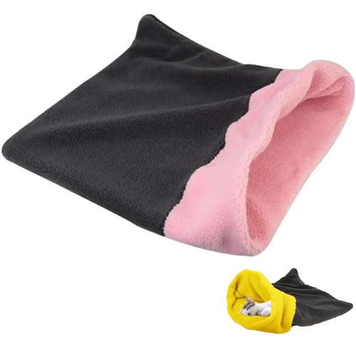 Fokayo Katzenbett-Höhlenschlafsack, Katzen-Winterschlafsack, Katzenschlafsack, Haustiermatte, wärmender Polstersack für Katzen und kleine Hunde, gemütliches, weiches, bequemes Bett (Pink) von Fokayo