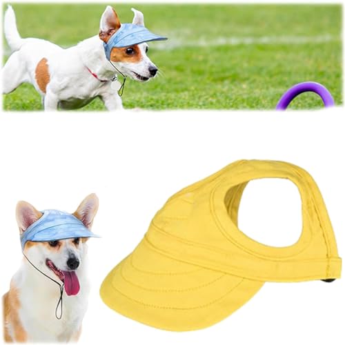 Fokayo Outdoor-Sonnenschutzhaube für Hunde, verstellbare Hunde-Sonnenschutz-Baseballmütze, Hunde-Sonnenschutzmütze, Hunde-Baseballmütze, Outdoor-Sport-Sonnenhut mit Ohrlöchern (Large,B) von Fokayo