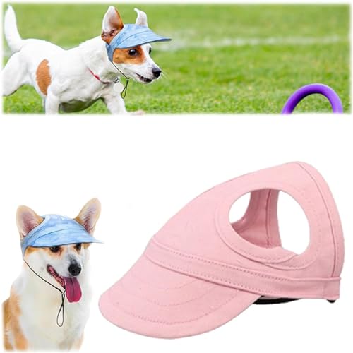 Fokayo Outdoor-Sonnenschutzhaube für Hunde, verstellbare Hunde-Sonnenschutz-Baseballmütze, Hunde-Sonnenschutzmütze, Hunde-Baseballmütze, Outdoor-Sport-Sonnenhut mit Ohrlöchern (Large,D) von Fokayo