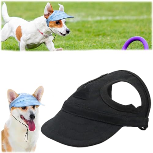 Fokayo Outdoor-Sonnenschutzhaube für Hunde, verstellbare Hunde-Sonnenschutz-Baseballmütze, Hunde-Sonnenschutzmütze, Hunde-Baseballmütze, Outdoor-Sport-Sonnenhut mit Ohrlöchern (Large,E) von Fokayo