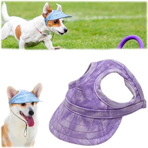 Fokayo Outdoor-Sonnenschutzhaube für Hunde, verstellbare Hunde-Sonnenschutz-Baseballmütze, Hunde-Sonnenschutzmütze, Hunde-Baseballmütze, Outdoor-Sport-Sonnenhut mit Ohrlöchern (Large,F) von Fokayo