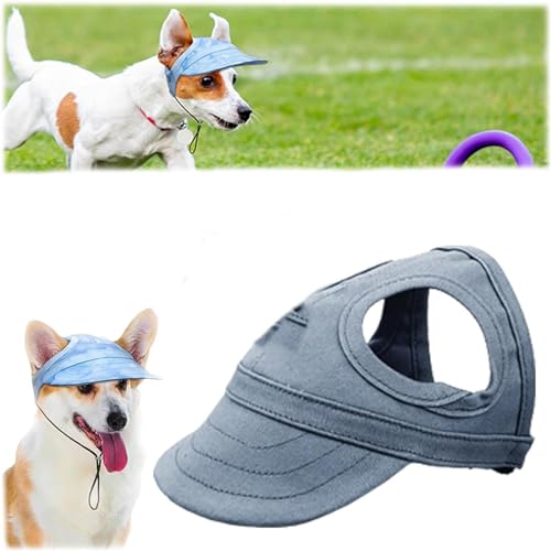 Fokayo Outdoor-Sonnenschutzhaube für Hunde, verstellbare Hunde-Sonnenschutz-Baseballmütze, Hunde-Sonnenschutzmütze, Hunde-Baseballmütze, Outdoor-Sport-Sonnenhut mit Ohrlöchern (Large,G) von Fokayo