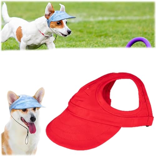 Fokayo Outdoor-Sonnenschutzhaube für Hunde, verstellbare Hunde-Sonnenschutz-Baseballmütze, Hunde-Sonnenschutzmütze, Hunde-Baseballmütze, Outdoor-Sport-Sonnenhut mit Ohrlöchern (Large,H) von Fokayo