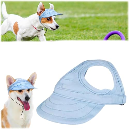 Fokayo Outdoor-Sonnenschutzhaube für Hunde, verstellbare Hunde-Sonnenschutz-Baseballmütze, Hunde-Sonnenschutzmütze, Hunde-Baseballmütze, Outdoor-Sport-Sonnenhut mit Ohrlöchern (Large,I) von Fokayo