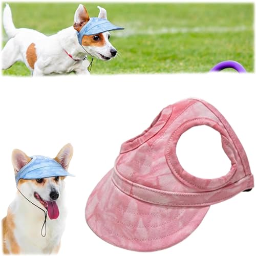 Fokayo Outdoor-Sonnenschutzhaube für Hunde, verstellbare Hunde-Sonnenschutz-Baseballmütze, Hunde-Sonnenschutzmütze, Hunde-Baseballmütze, Outdoor-Sport-Sonnenhut mit Ohrlöchern (Large,J) von Fokayo