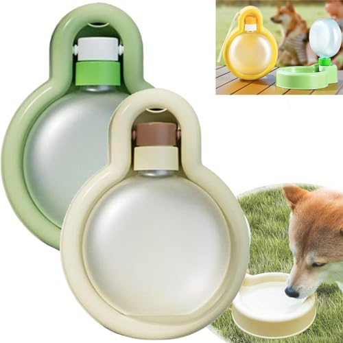 Hydrapet Tragbarer Wassernapf, zusammenklappbare Hundenäpfe, tragbare Hundewasserflasche, Reise-Wassernapf für Hunde, tragbarer Hunde-Wassernapf, Hunde-Reisenapf, Outdoor (Large,2Pcs-b) von Fokayo